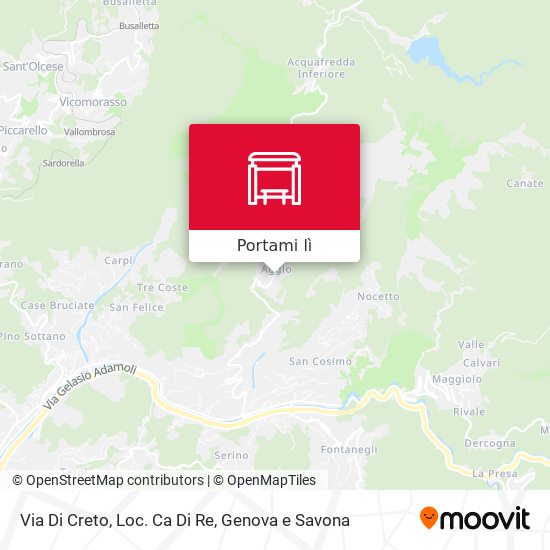 Mappa Via Di Creto, Loc. Ca Di Re