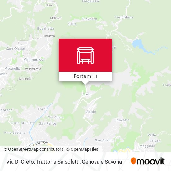 Mappa Via Di Creto, Trattoria Saisoletti