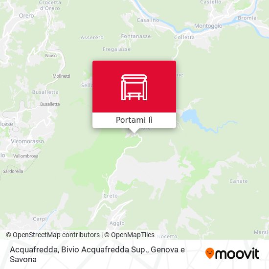 Mappa Acquafredda, Bivio Acquafredda Sup.