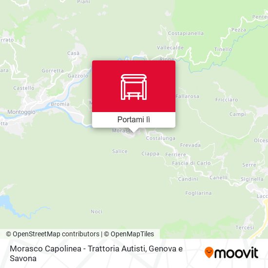 Mappa Morasco Capolinea - Trattoria Autisti