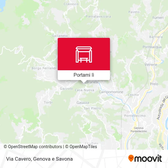 Mappa Via Cavero