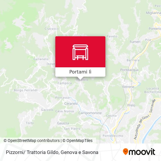 Mappa Pizzorni/ Trattoria Gildo