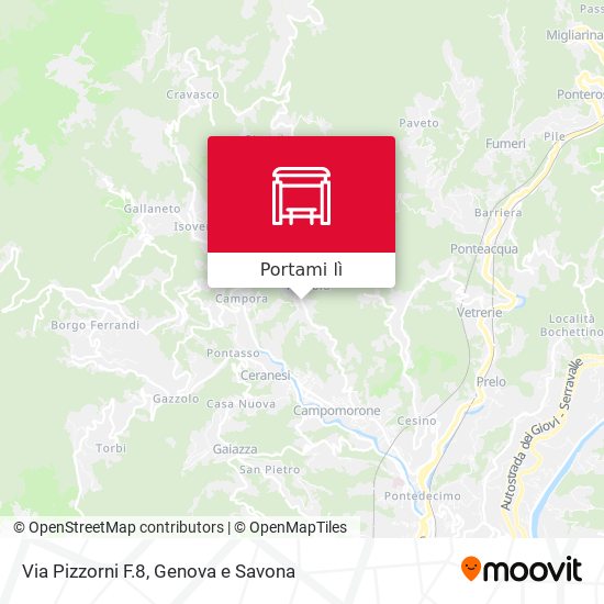 Mappa Via Pizzorni F.8