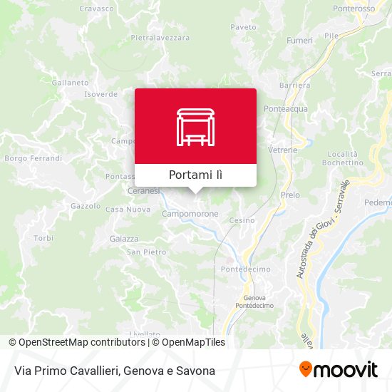 Mappa Via Primo Cavallieri