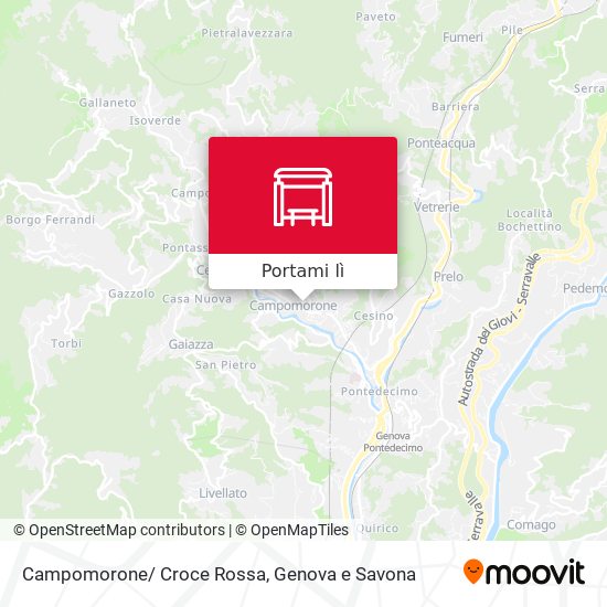 Mappa Campomorone/ Croce Rossa