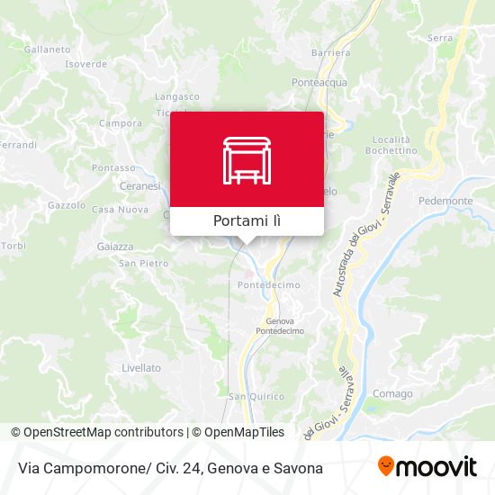 Mappa Via Campomorone/ Civ. 24