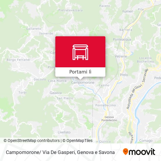 Mappa Campomorone/ Via De Gasperi