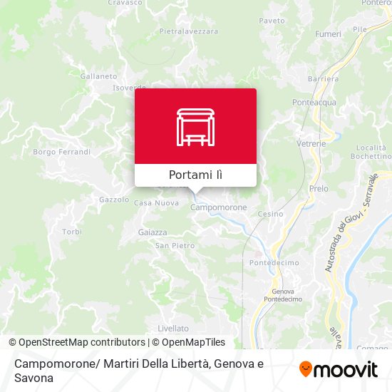 Mappa Campomorone/ Martiri Della Libertà
