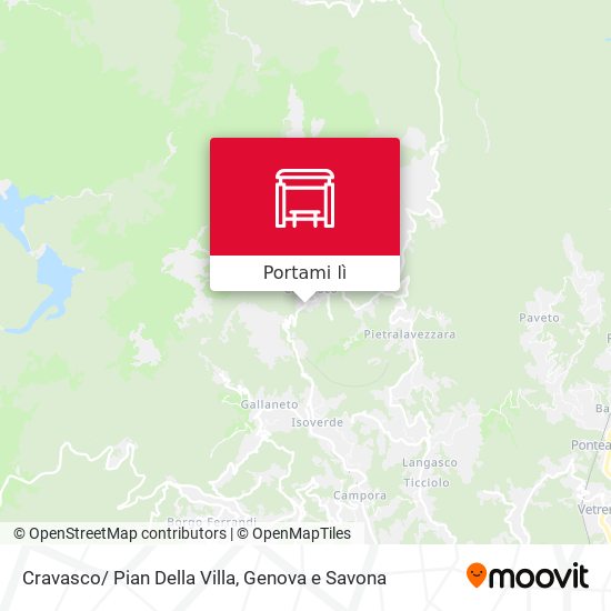 Mappa Cravasco/ Pian Della Villa