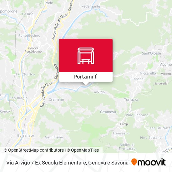 Mappa Via Arvigo / Ex Scuola Elementare