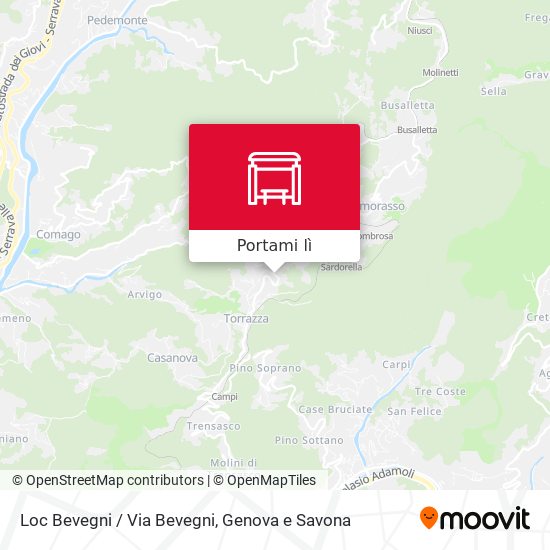Mappa Loc Bevegni / Via Bevegni