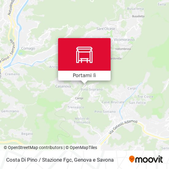 Mappa Costa Di Pino / Stazione Fgc