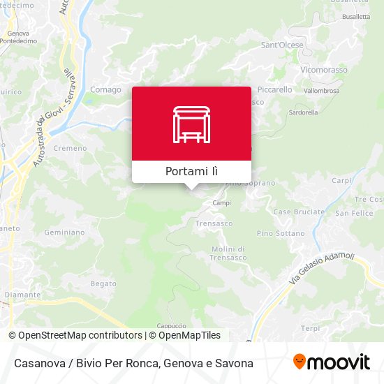 Mappa Casanova / Bivio Per Ronca