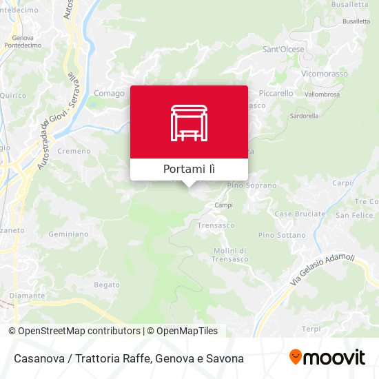 Mappa Casanova / Trattoria Raffe
