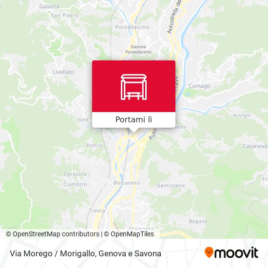Mappa Via Morego / Morigallo