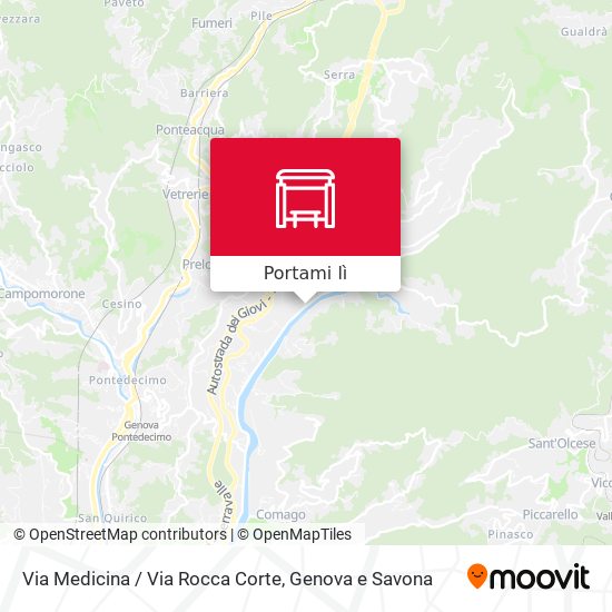 Mappa Via Medicina / Via Rocca Corte