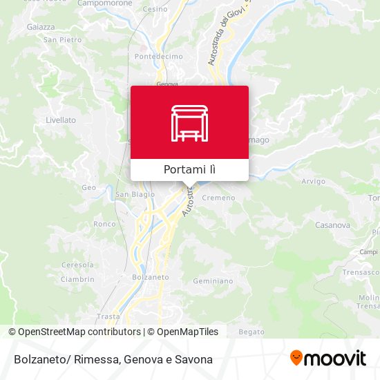 Mappa Bolzaneto/ Rimessa