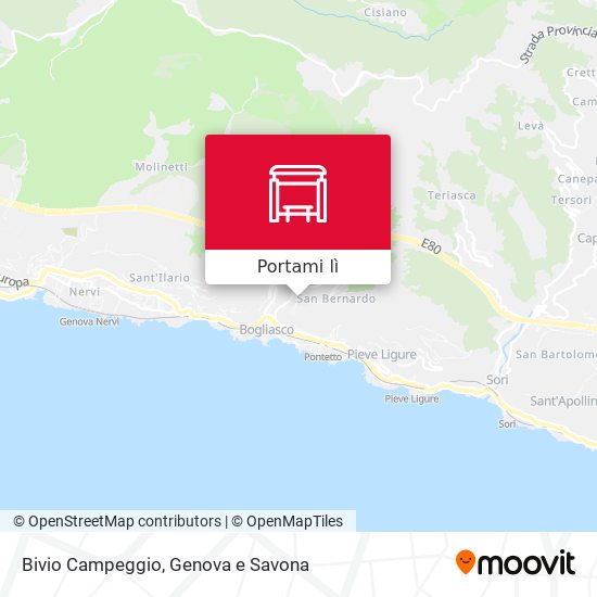 Mappa Bivio Campeggio