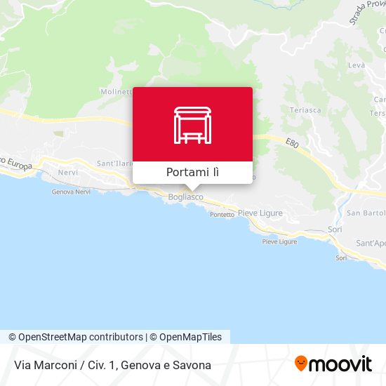 Mappa Via Marconi / Civ. 1