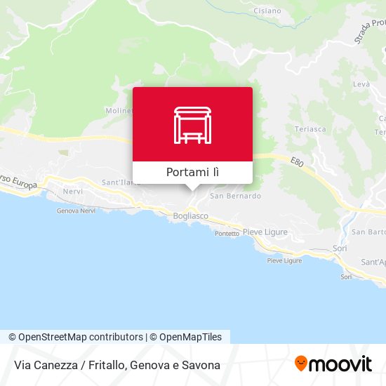 Mappa Via Canezza / Fritallo