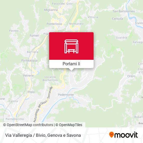 Mappa Via Valleregia / Bivio
