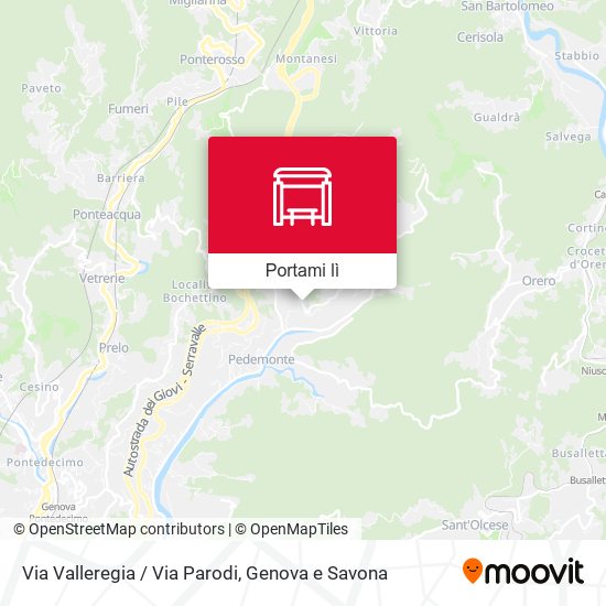Mappa Via Valleregia / Via Parodi