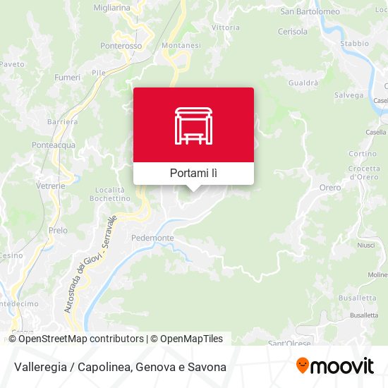 Mappa Valleregia / Capolinea