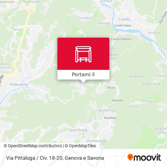Mappa Via Pittaluga / Civ. 18-20