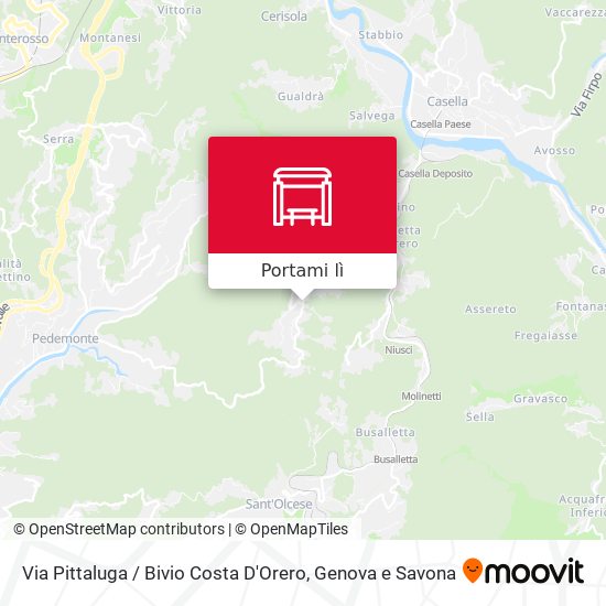 Mappa Via Pittaluga / Bivio Costa D'Orero