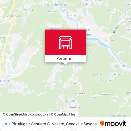 Mappa Via Pittaluga / Sentiero S. Nazaro