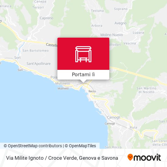 Mappa Via Milite Ignoto / Croce Verde