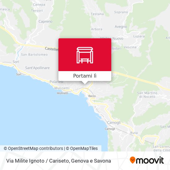 Mappa Via Milite Ignoto / Cariseto