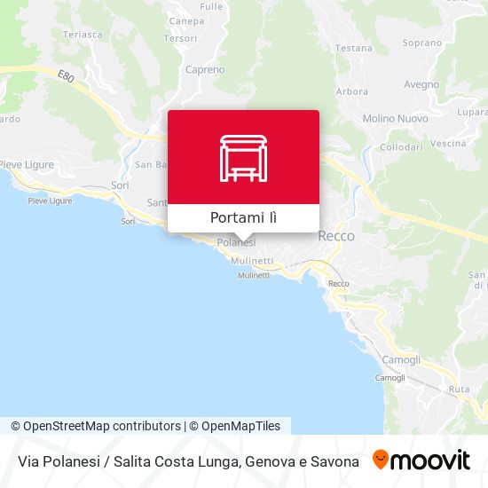 Mappa Via Polanesi / Salita Costa Lunga