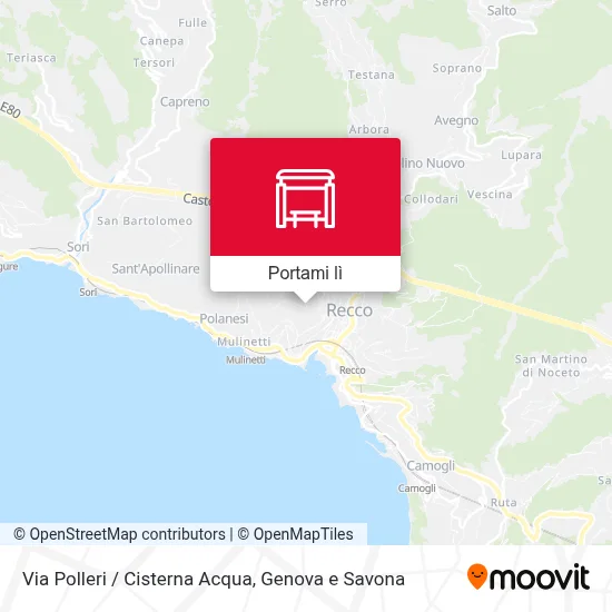 Mappa Via Polleri / Cisterna Acqua