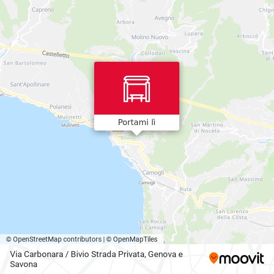 Mappa Via Carbonara / Bivio Strada Privata