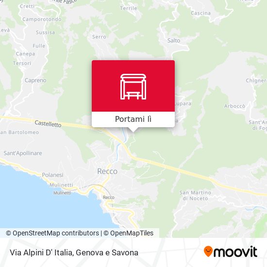 Mappa Via Alpini D' Italia