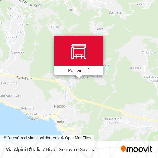 Mappa Via Alpini D'Italia / Bivio