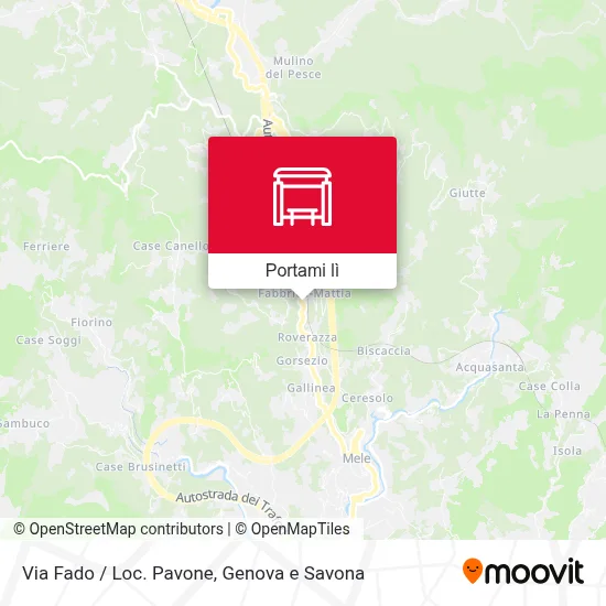 Mappa Via Fado / Loc. Pavone