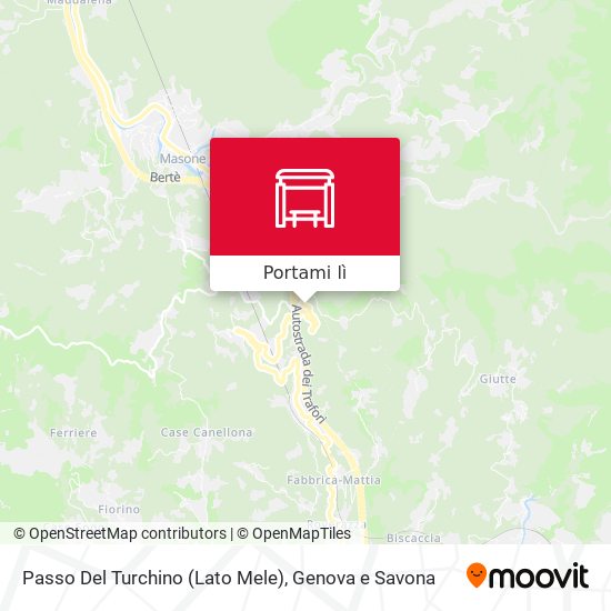 Mappa Passo Del Turchino (Lato Mele)