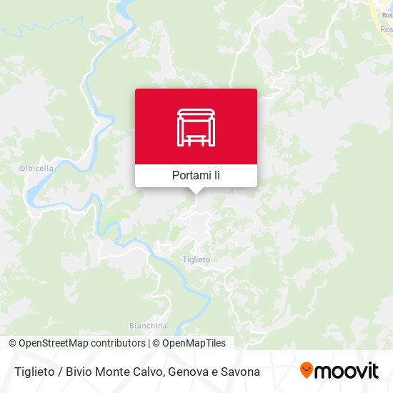 Mappa Tiglieto / Bivio Monte Calvo