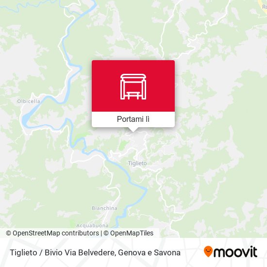 Mappa Tiglieto / Bivio Via Belvedere