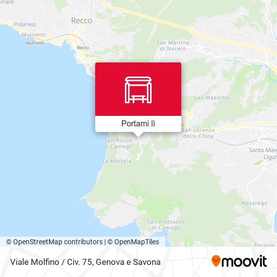 Mappa Viale Molfino / Civ. 75