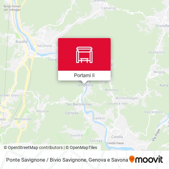Mappa Ponte Savignone / Bivio Savignone