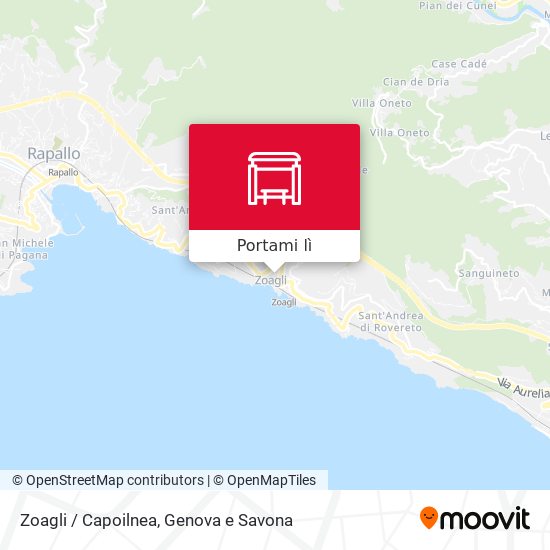 Mappa Zoagli / Capoilnea