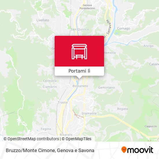 Mappa Bruzzo/Monte Cimone