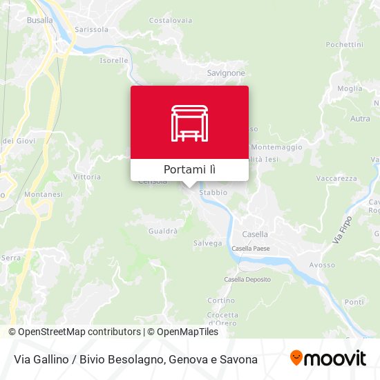 Mappa Via Gallino / Bivio Besolagno