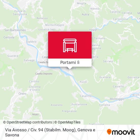 Mappa Via Avosso / Civ. 94 (Stabilm. Moog)