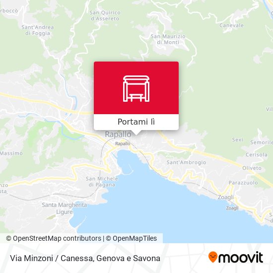 Mappa Via Minzoni / Canessa