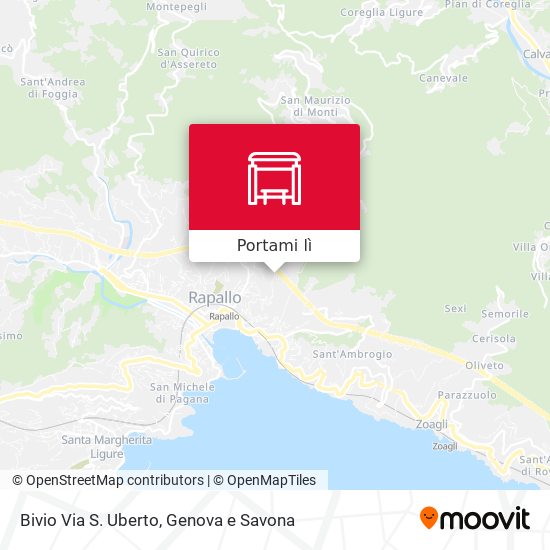 Mappa Bivio Via S. Uberto