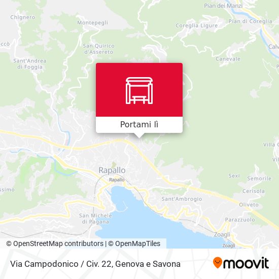 Mappa Via Campodonico / Civ. 22